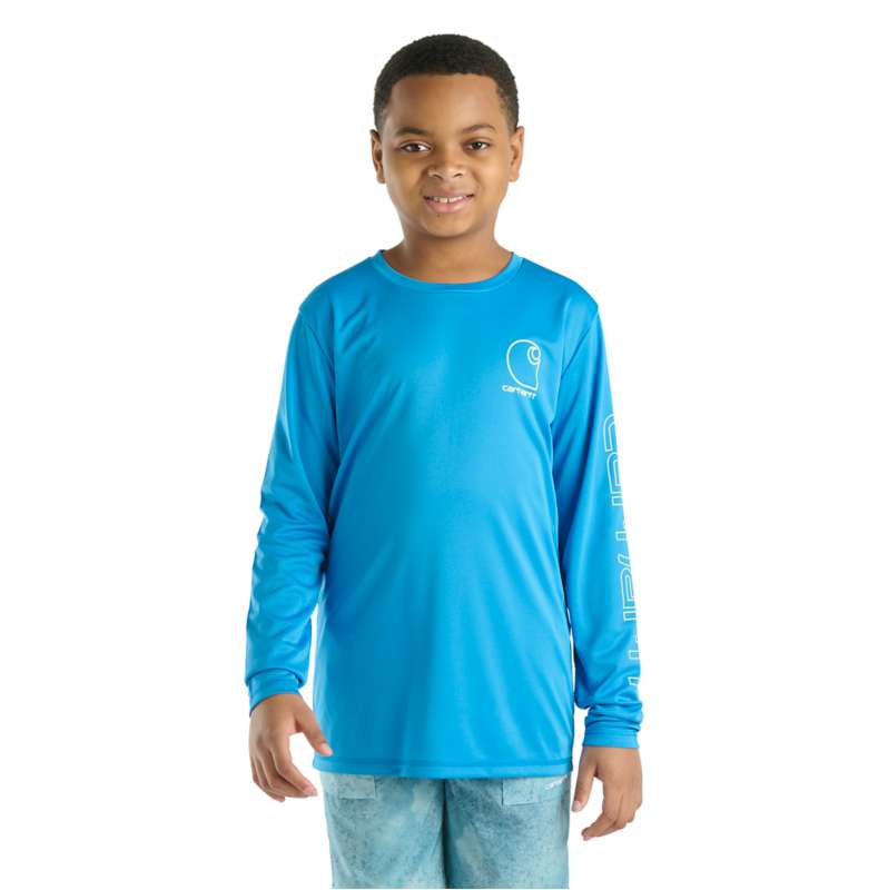 Carhartt  Engineer Blue Boys' Sun Defender™ Long Sleeve Force®  T-Shirt (Toddler/Child/Youth)