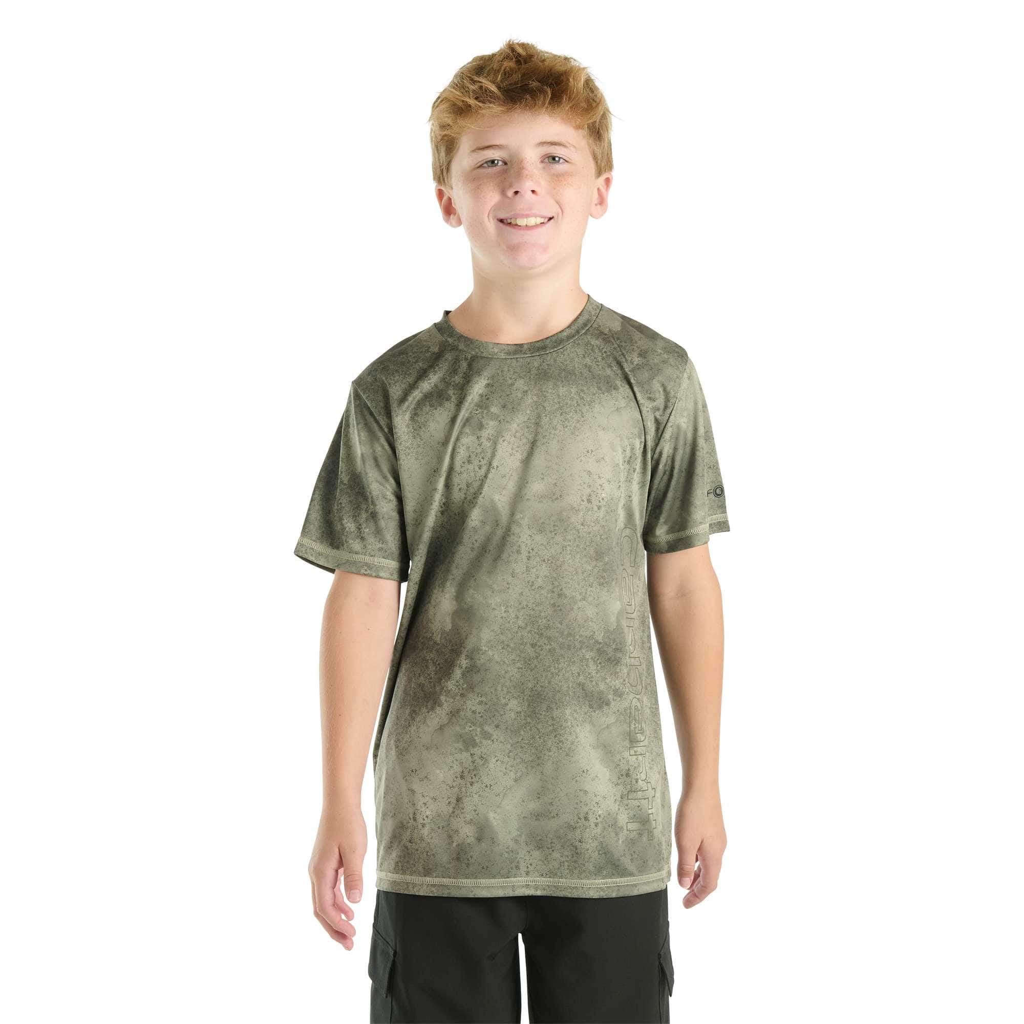 Additional thumbnail 1 of Boys' Force Sun Defender™ Short Sleeve Force®  Camo Cloud T-Shirt (Child/Youth)