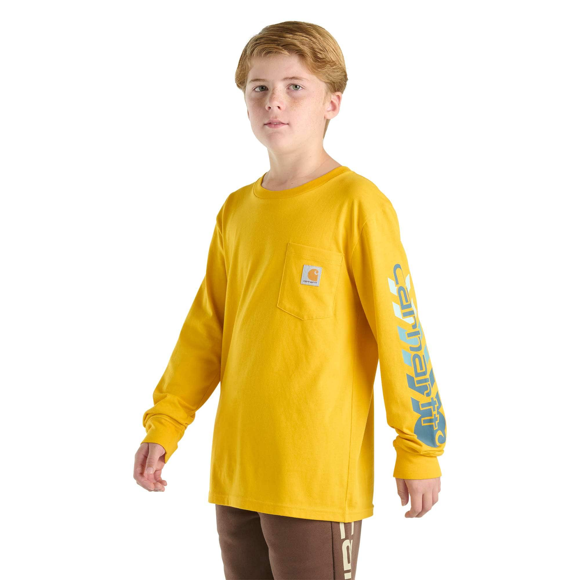 Additional thumbnail 1 of Boys' Long Sleeve Graphic Pocket T-Shirt (Toddler/Child/Youth)