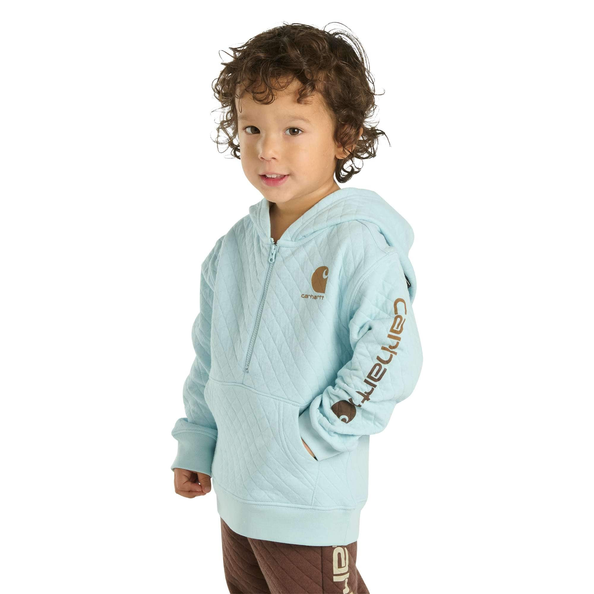 Additional thumbnail 1 of Boys' Long Sleeve Quilted Jersey Half-Zip Sweatshirt (Infant/Toddler)