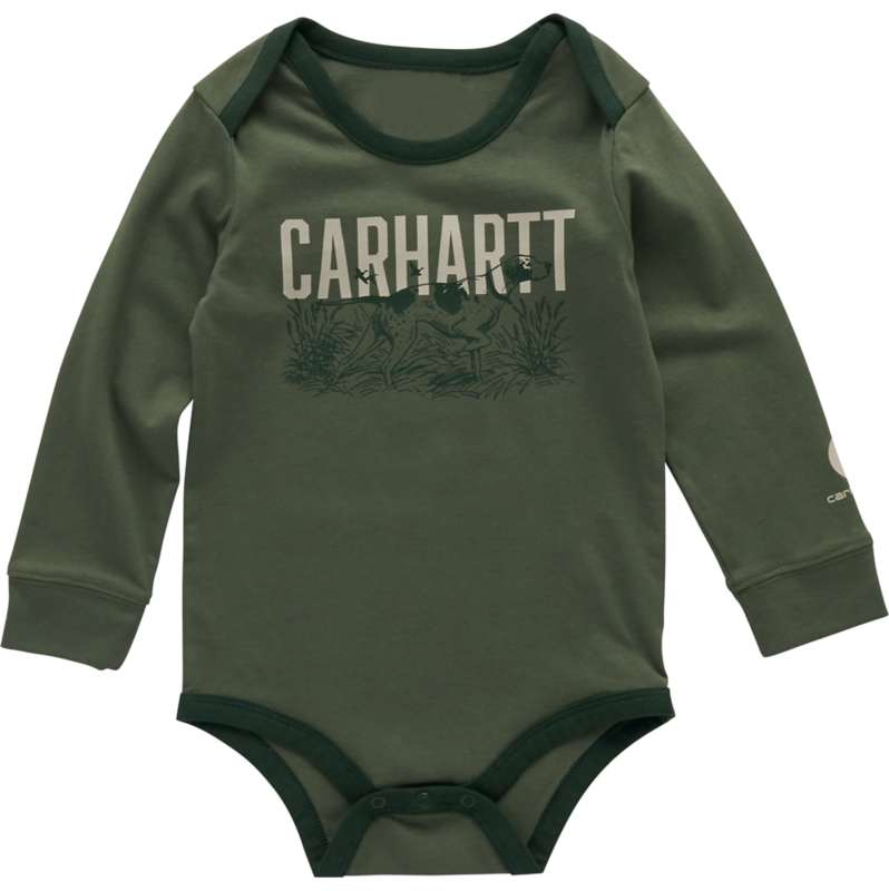 Carhartt  Oak Leaf Boys' Long Sleeve Dog Bodysuit (Baby)