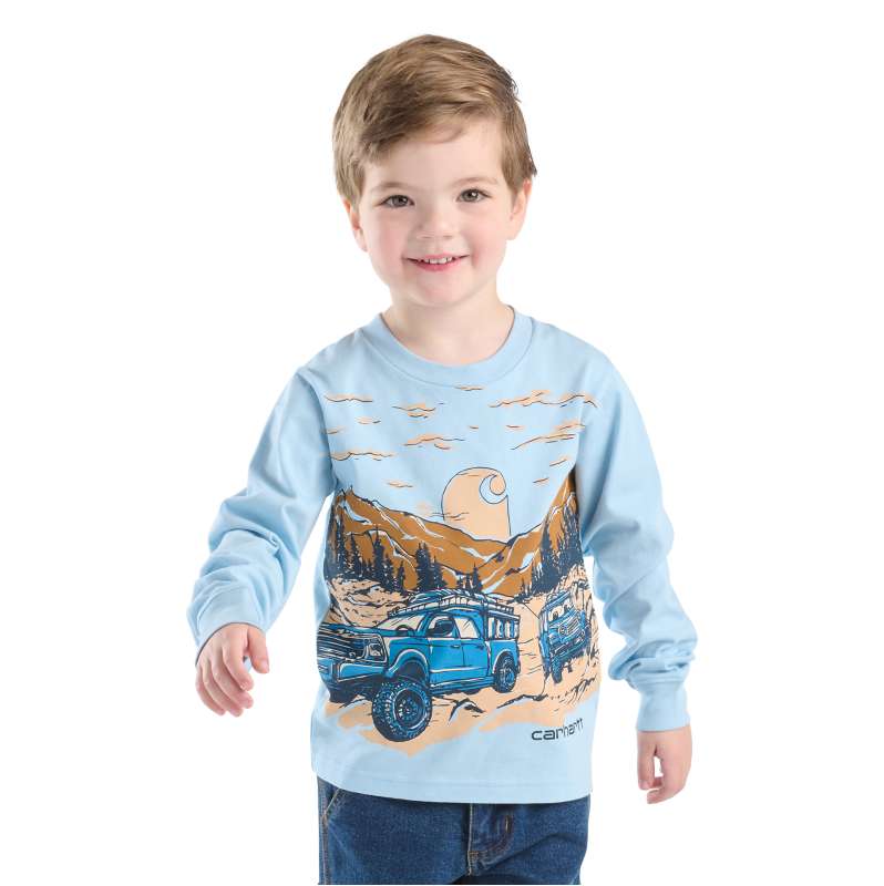 Carhartt  Light Aqua Boys' Long Sleeve Off Road T-Shirt (Child/Youth)