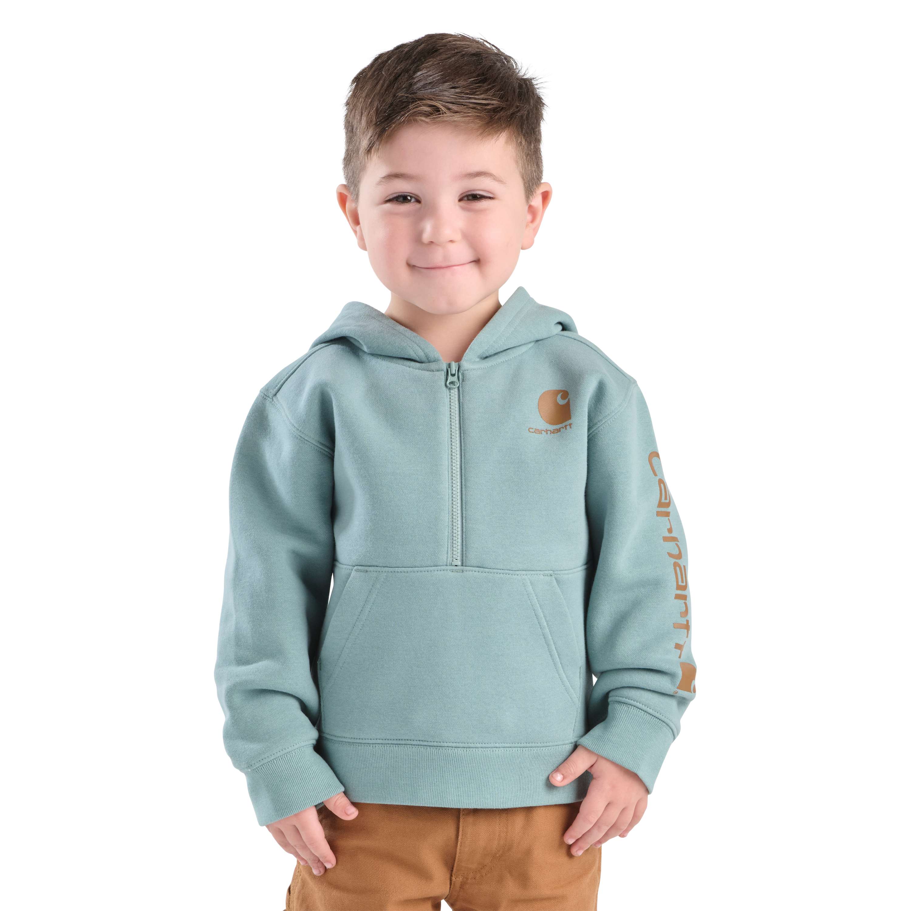 Additional thumbnail 1 of Boys' Long Sleeve Half-Zip Sweatshirt (Baby/Toddler)