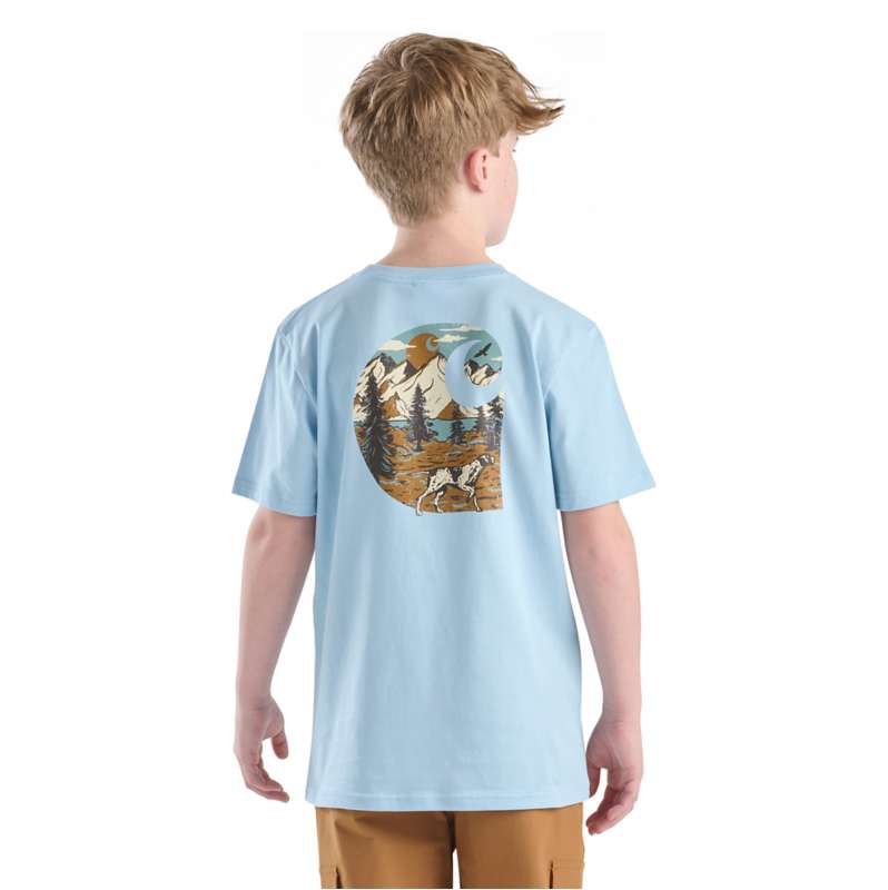 Carhartt  Light Aqua Boys' Short Sleeve Wilderness Pocket T-Shirt (Child/Youth)