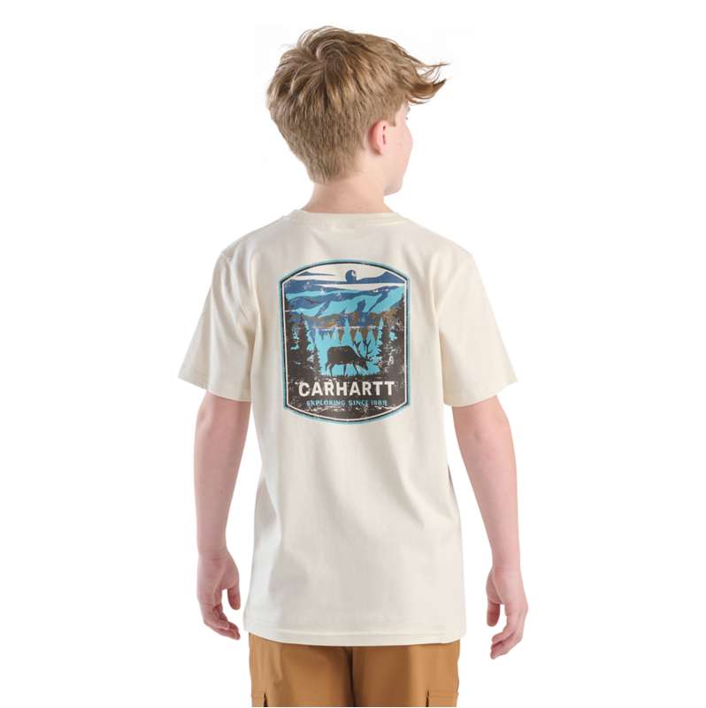 Carhartt  Chalk Boys' Short Sleeve Deer Pocket T-Shirt (Child/Youth)