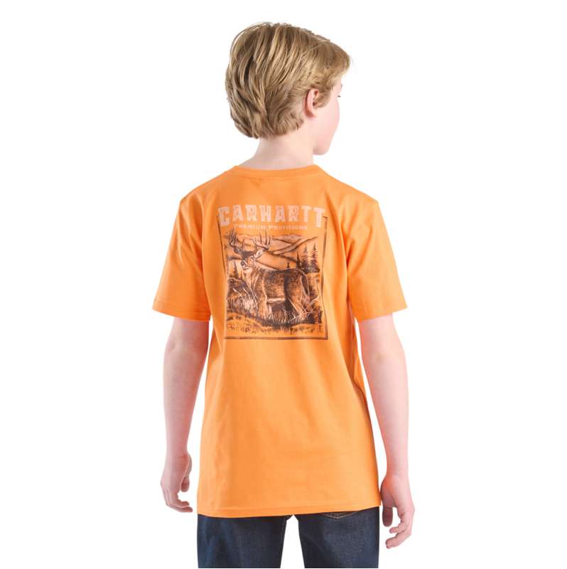 Carhartt  Blazing Bonfire Boys' Short Sleeve Deer Pocket T-Shirt (Child/Youth)