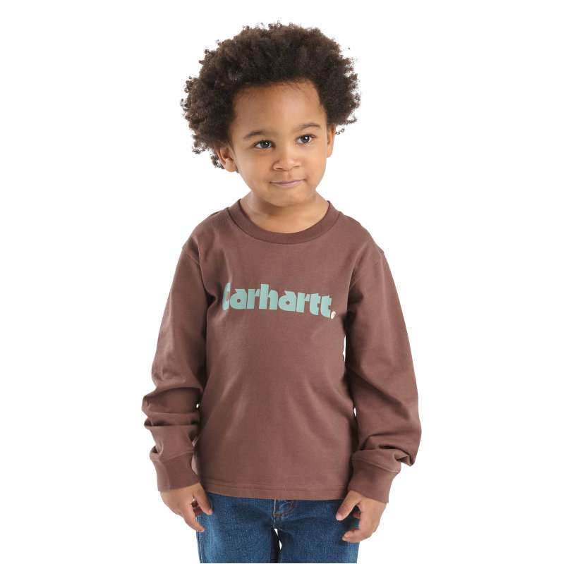 Carhartt  Chestnut Boys' Long Sleeve Logo T-Shirt (Toddler/Child/Youth)