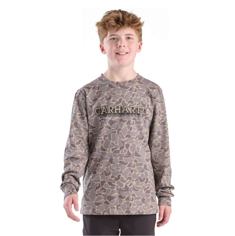 Carhartt  Duck Camo Boys' Long Sleeve Printed Camo T-Shirt (Child/Youth)