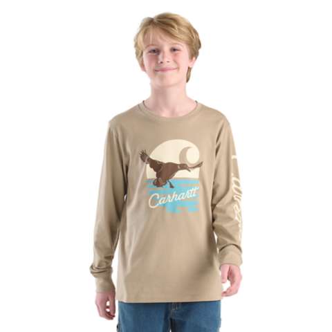 Детские футболки Carhartt Boys' Long Sleeve Duck "C" T-Shirt (Child/Youth)