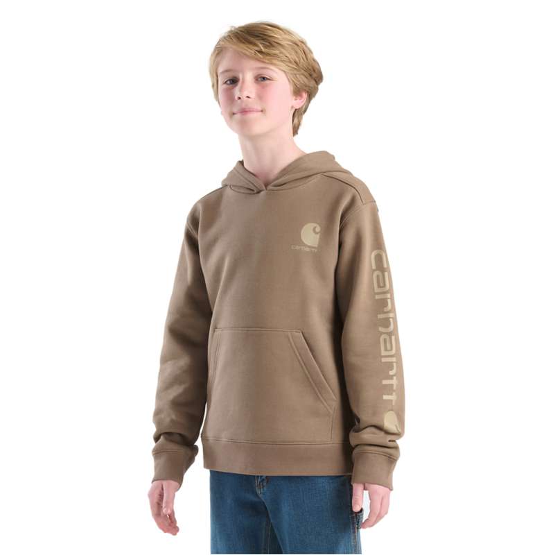 Carhartt  Canyon Brown Boys' Long Sleeve Graphic Sweatshirt (Child/Youth)
