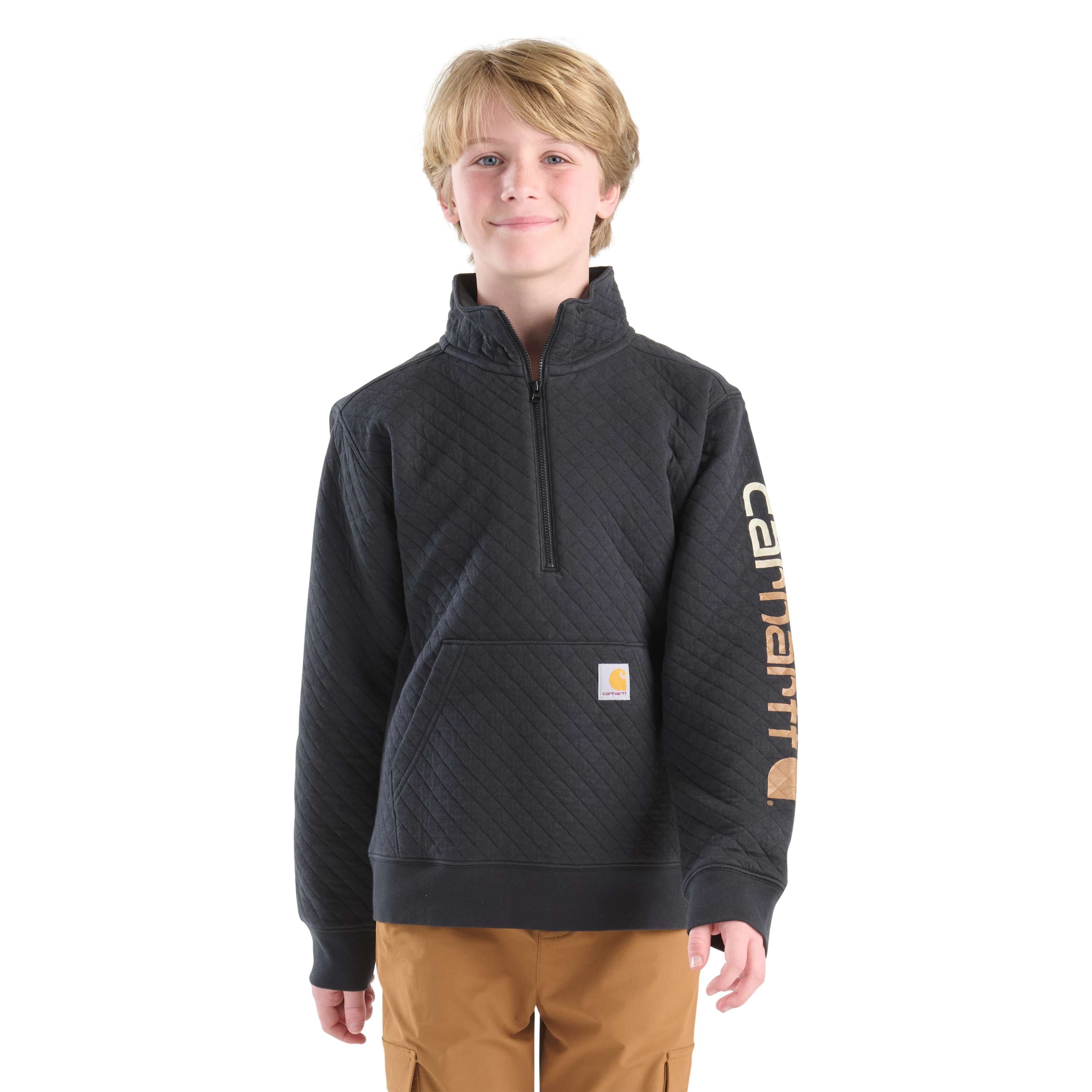Additional thumbnail 1 of Boys' Long Sleeve Quarter-Zip Sweatshirt (Toddler/Child/Youth)