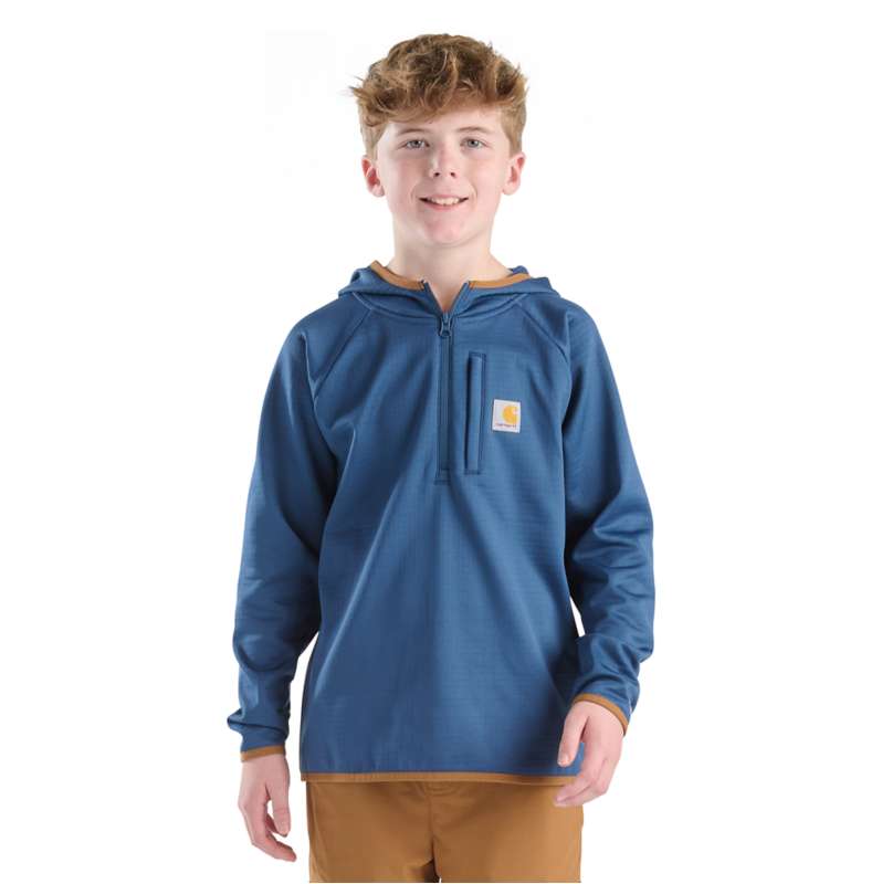 Carhartt  Deep Lagoon Boys' Force® Long-Sleeve Quarter-Zip Sweatshirt (Child/Youth)
