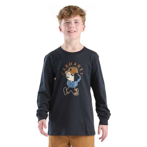 Детские футболки Carhartt Boys' Long Sleeve Character Graphic T-Shirt (Toddler/Child/Youth)