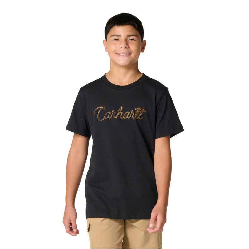 Carhartt  Black Boys' Short-Sleeve Logo T-Shirt (Child/Youth)