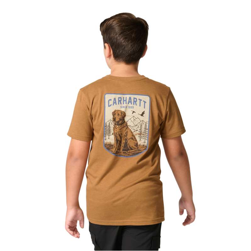 Carhartt  Carhartt Brown Heather Boys' Short Sleeve Dog Tee (Child/Toddler/Youth)