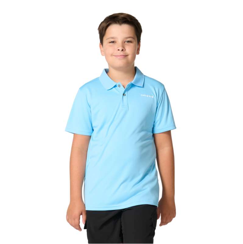 Carhartt  Powder Blue Boys' Short Sleeve Force Sun Defender™ Polo (Child/Toddler)