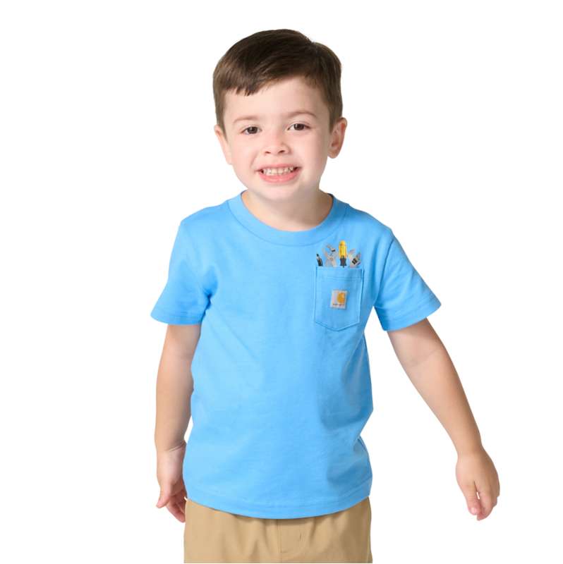 Carhartt  Engineer Blue Boys' Short Sleeve Tool Pocket Tee (Toddler)