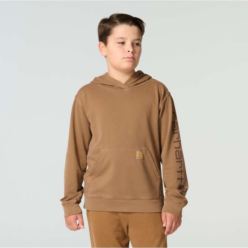 Carhartt  Carhartt Brown Boys' Long Sleeve Re-Engineered Garment Dye Sweatshirt (Child/Youth)