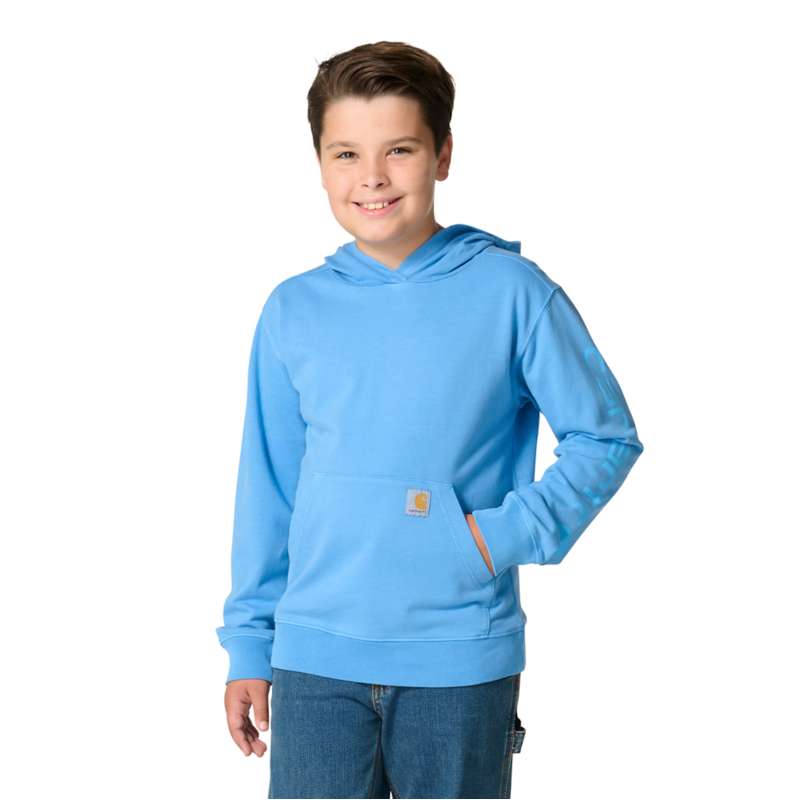 Carhartt  Engineer Blue Boys' Long Sleeve Re-Engineered Garment Dye Sweatshirt (Child/Youth)