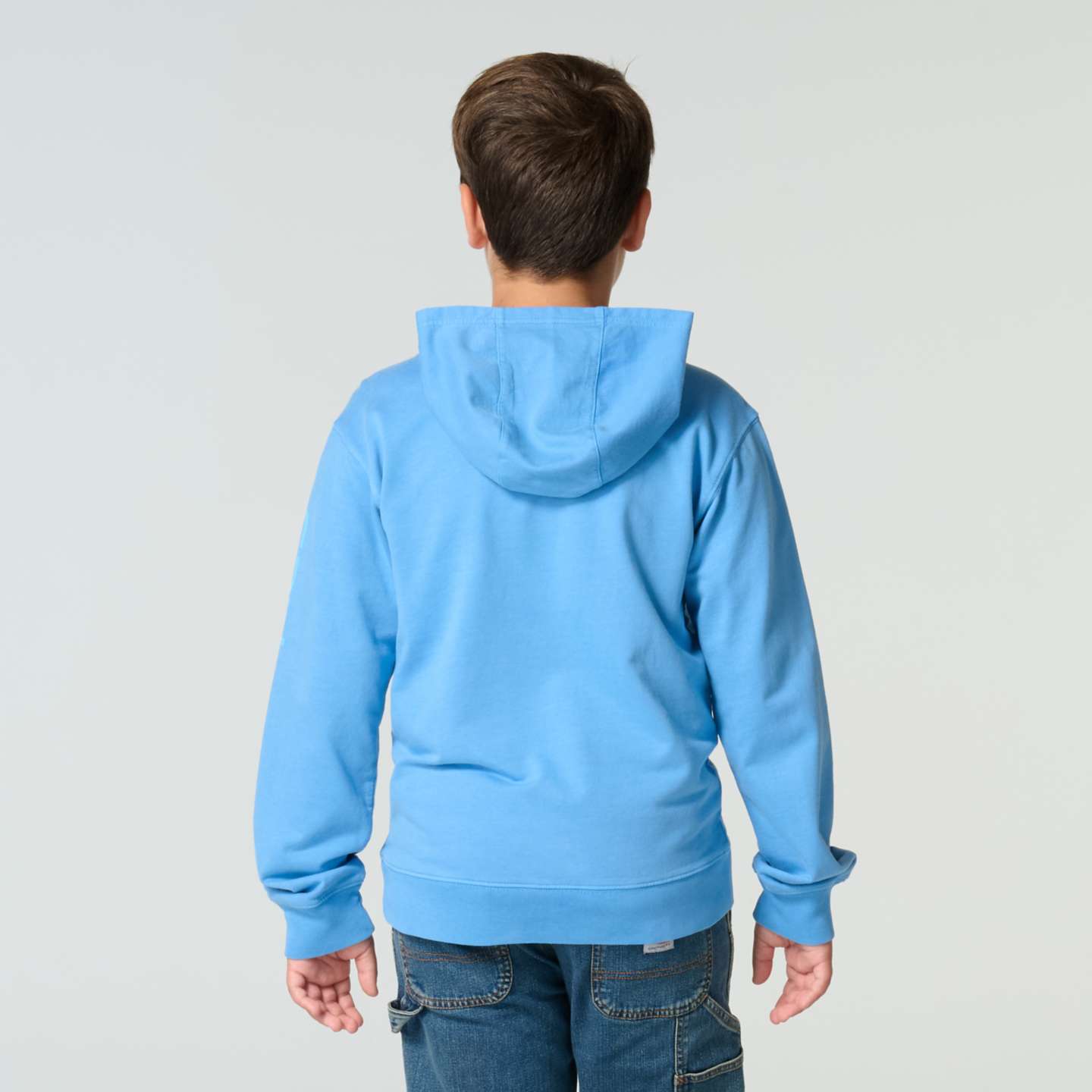 Свитшот Carhartt Long Sleeve Re-Engineered Garment Dye Sweatshirt (Child/Youth) для мальчиков, цвет: Синий — фото 2