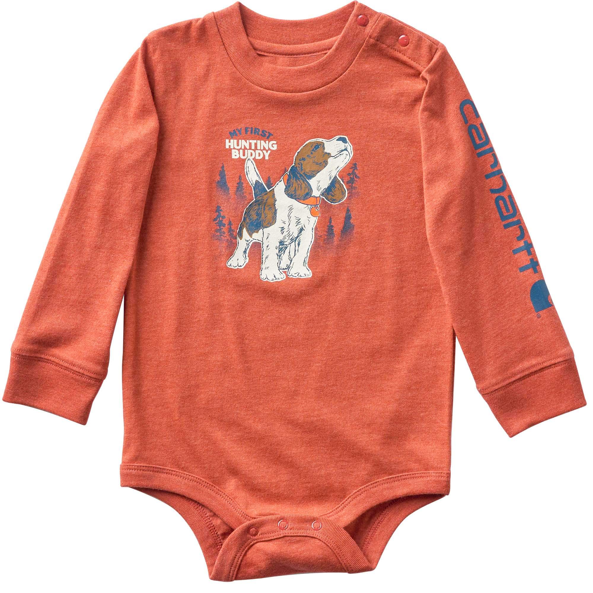 Carhartt Boys' Long Sleeve Dog Bodysuit (Baby)