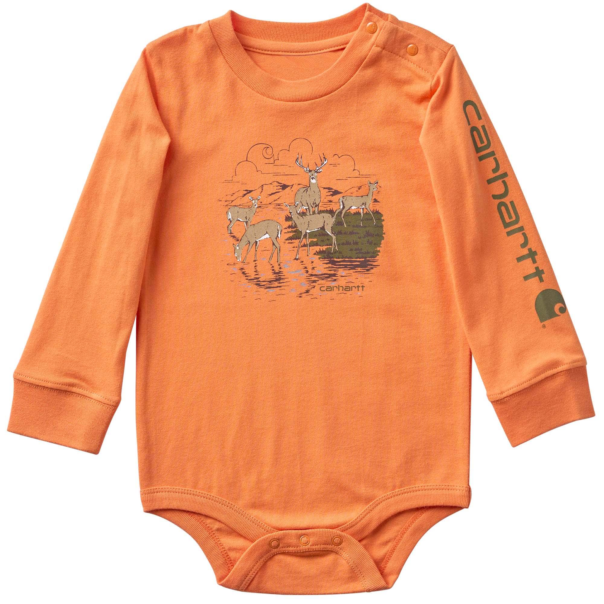 Carhartt Boys' Long Sleeve Deer Bodysuit (Baby)