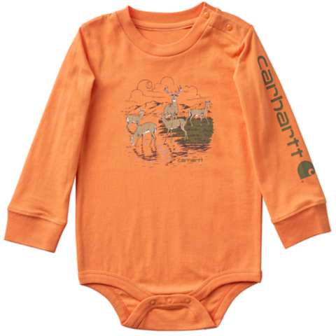 Carhartt Boys' Long Sleeve Deer Bodysuit (Baby)