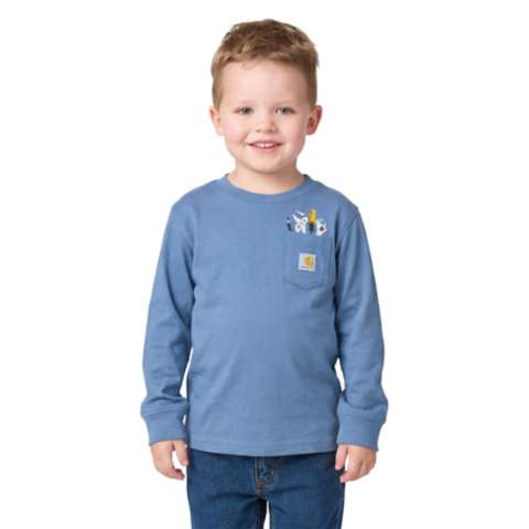 Детские футболки Carhartt Boys' Long Sleeve Tool Pocket T-Shirt (Toddler/Child)