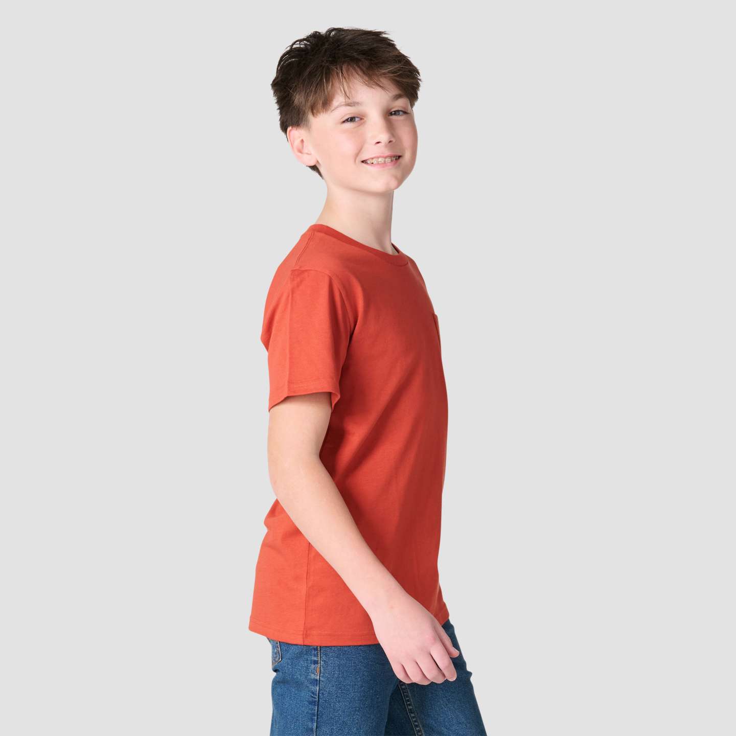 Футболка Carhartt Short Sleeve Pocket T-Shirt (Toddler/Child/Youth) для мальчиков, цвет: Красный — фото 4