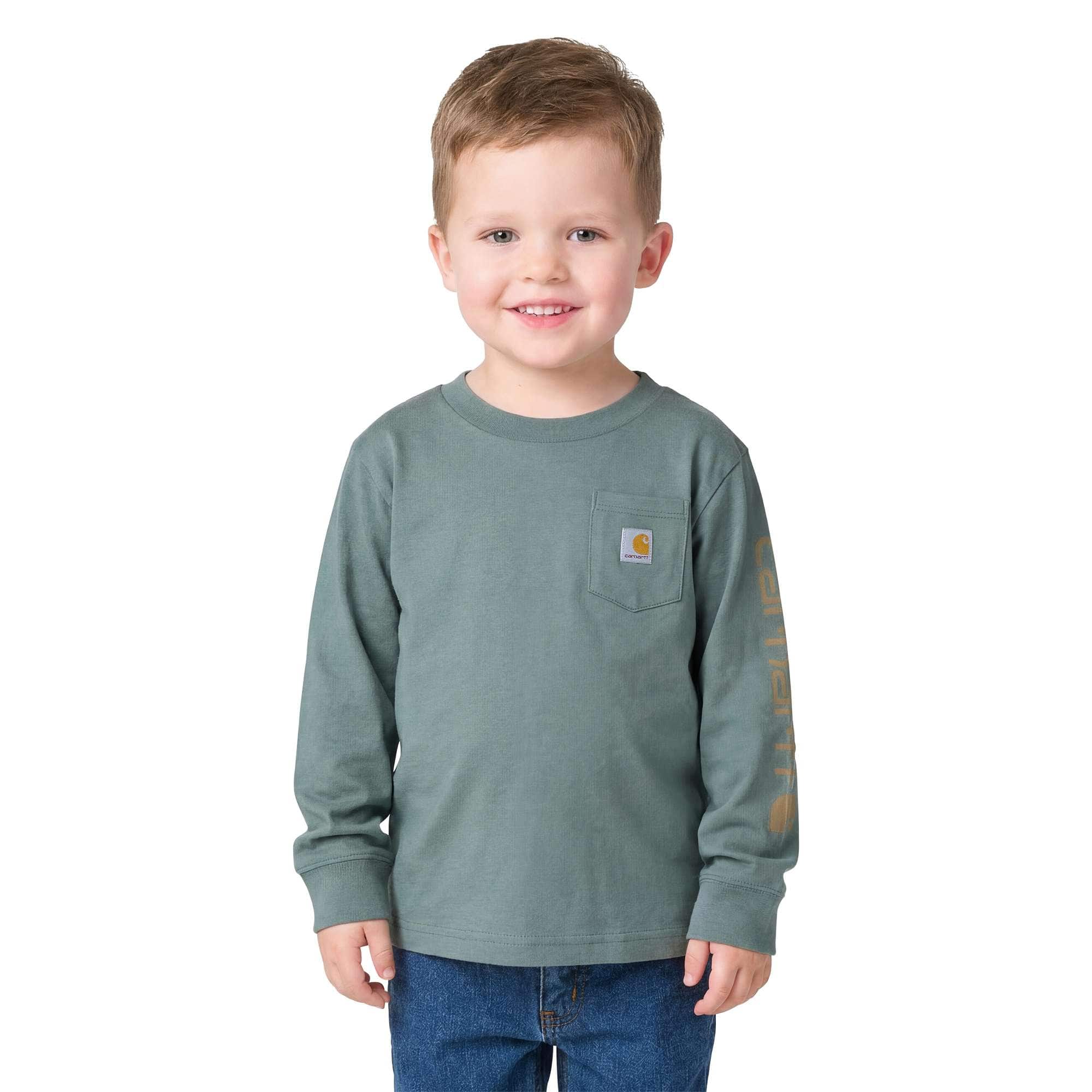 Carhartt Boys' Long Sleeve Pocket Logo T-Shirt (Toddler/Child/Youth)