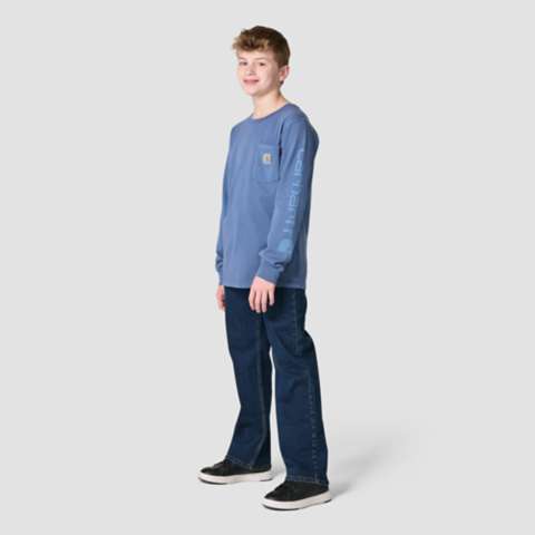 Детские футболки Carhartt Boys' Long Sleeve Garment Dye Pocket T-Shirt (Toddler/Child/Youth)