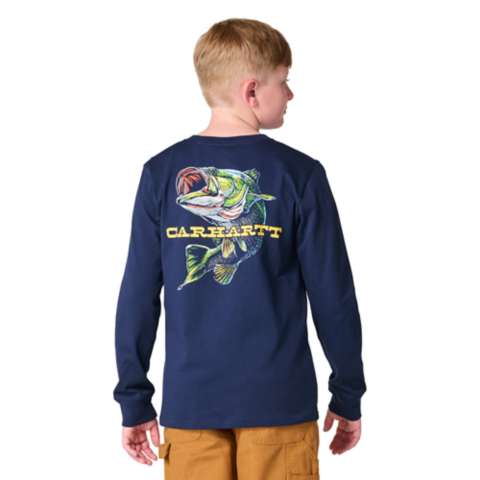 Детские футболки Carhartt Boys' Long Sleeve Fish T-Shirt (Toddler/Child/Youth)
