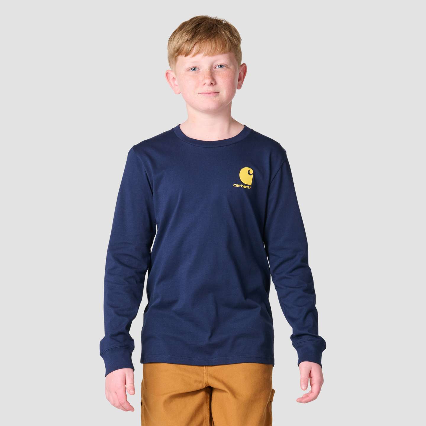 Футболка Carhartt Long Sleeve Fish для мальчиков, цвет: Тёмно-синий — фото 3
