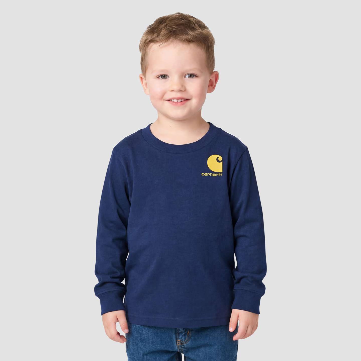 Футболка Carhartt Long Sleeve Fish для мальчиков, цвет: Тёмно-синий — фото 4
