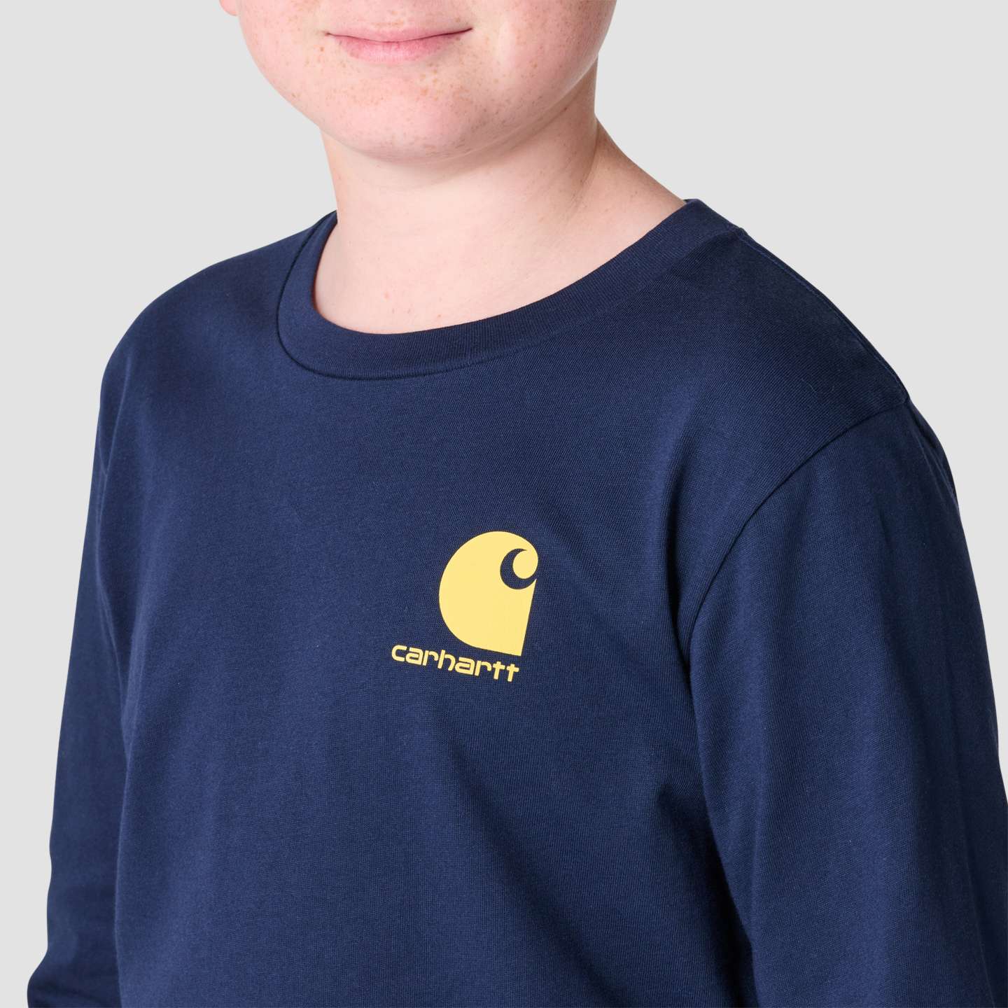 Футболка Carhartt Long Sleeve Fish для мальчиков, цвет: Тёмно-синий — фото 8