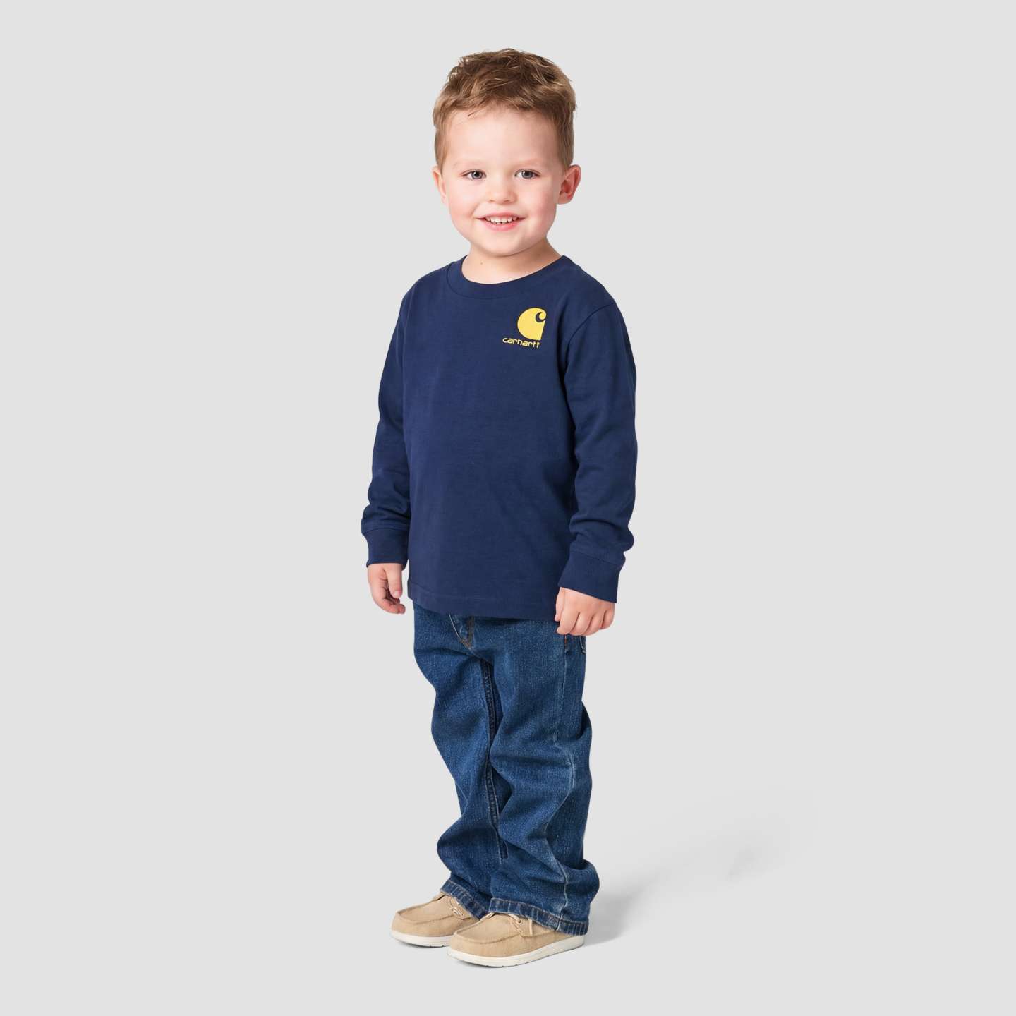 Футболка Carhartt Long Sleeve Fish для мальчиков, цвет: Тёмно-синий — фото 6