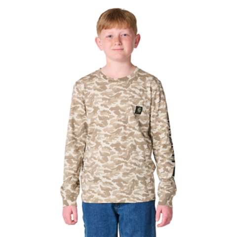 Детские футболки Carhartt Boys' Long Sleeve Camo Pocket T-Shirt (Child/Youth)