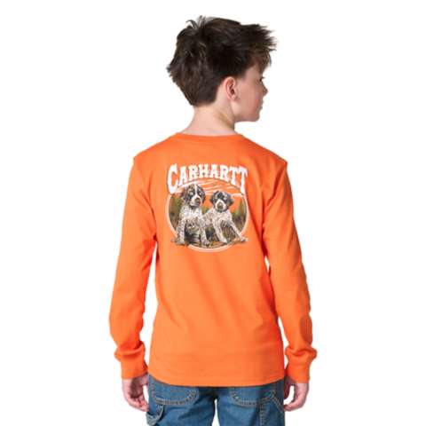 Детские футболки Carhartt Boys' Long Sleeve Puppy Pocket T-Shirt (Toddler/Child/Youth)
