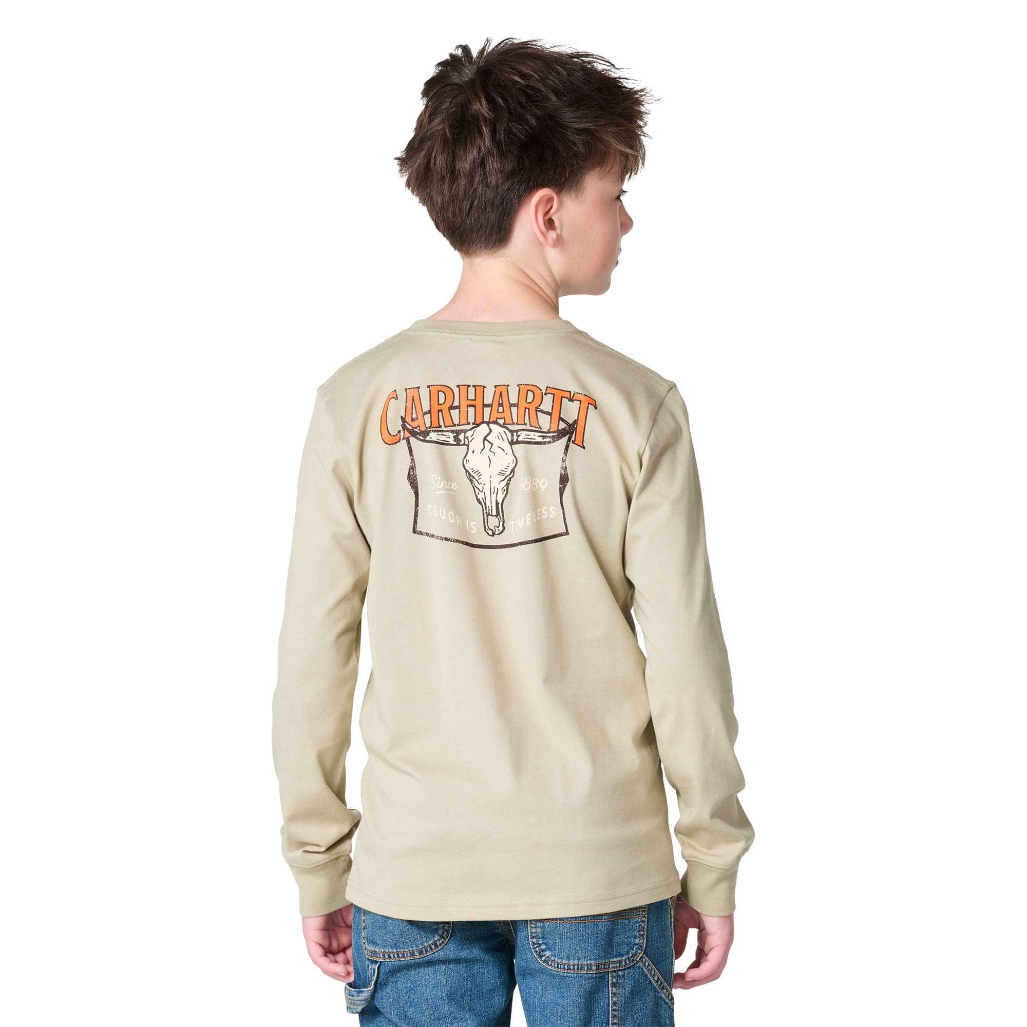 Carhartt Boys' Long Sleeve Skull T-Shirt (Child/Youth)
