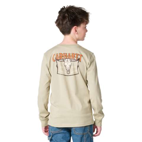 Детские футболки Carhartt Boys' Long Sleeve Skull T-Shirt (Child/Youth)