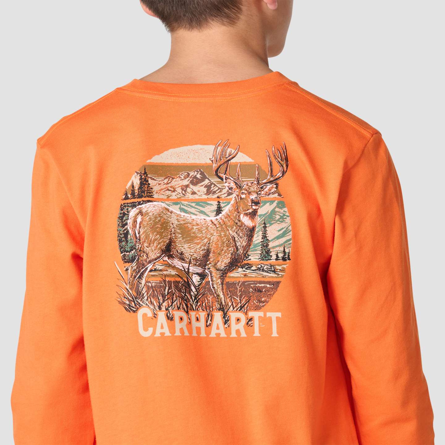 Футболка Carhartt Long Sleeve Deer для мальчиков, цвет: Красный — фото 5