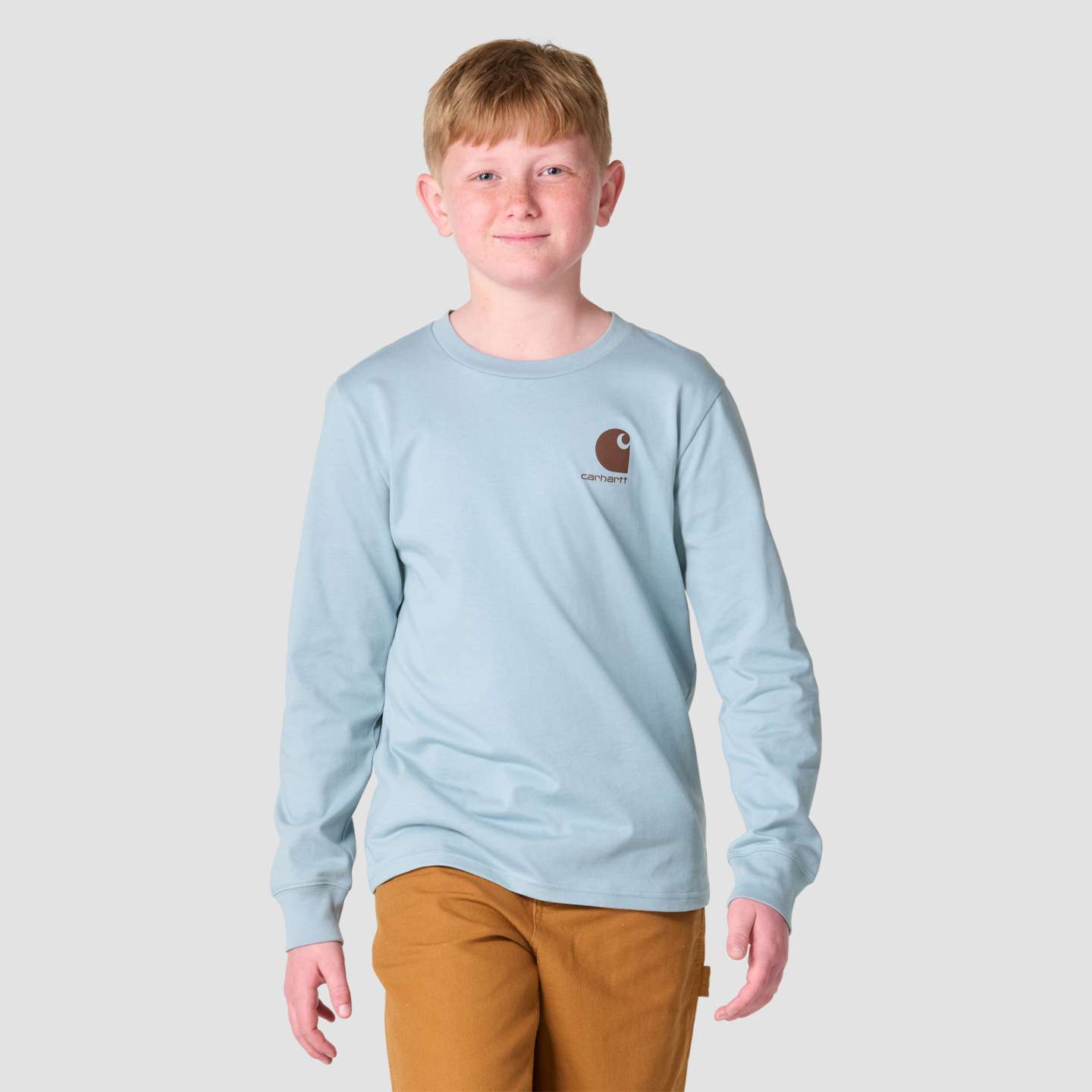 Футболка Carhartt Long Sleeve Explorer для мальчиков, цвет: Синий — фото 3