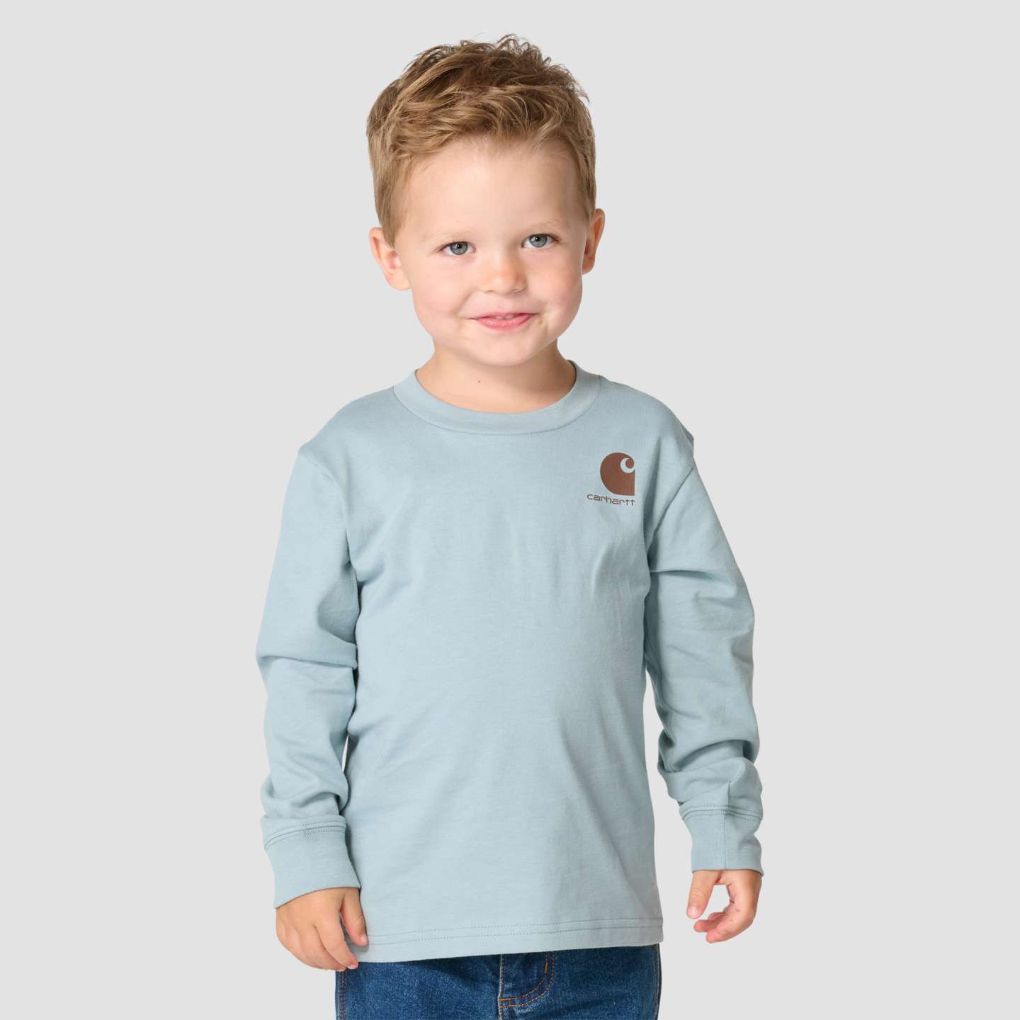 Футболка Carhartt Long Sleeve Explorer для мальчиков, цвет: Синий — фото 4