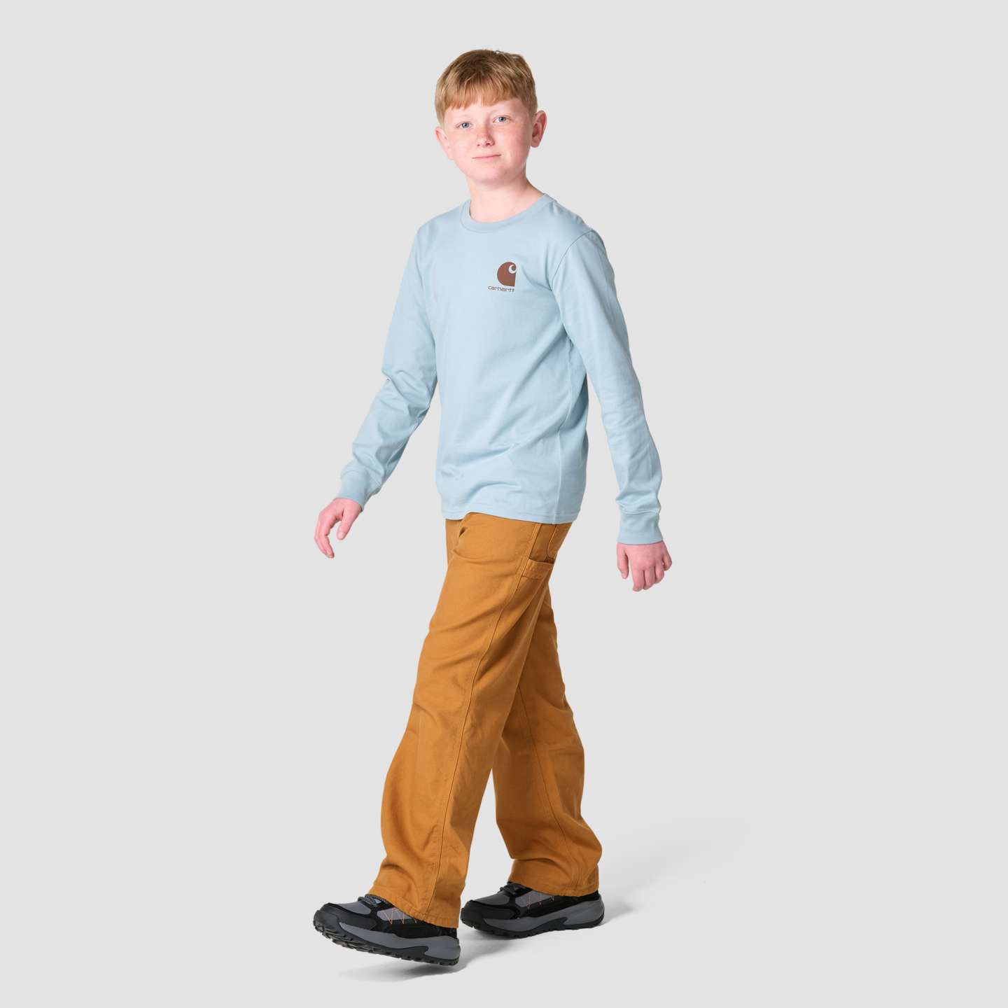 Футболка Carhartt Long Sleeve Explorer для мальчиков, цвет: Синий — фото 8