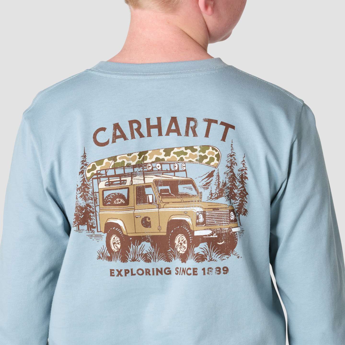 Футболка Carhartt Long Sleeve Explorer для мальчиков, цвет: Синий — фото 6
