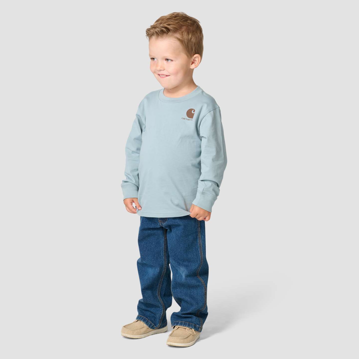 Футболка Carhartt Long Sleeve Explorer для мальчиков, цвет: Синий — фото 5