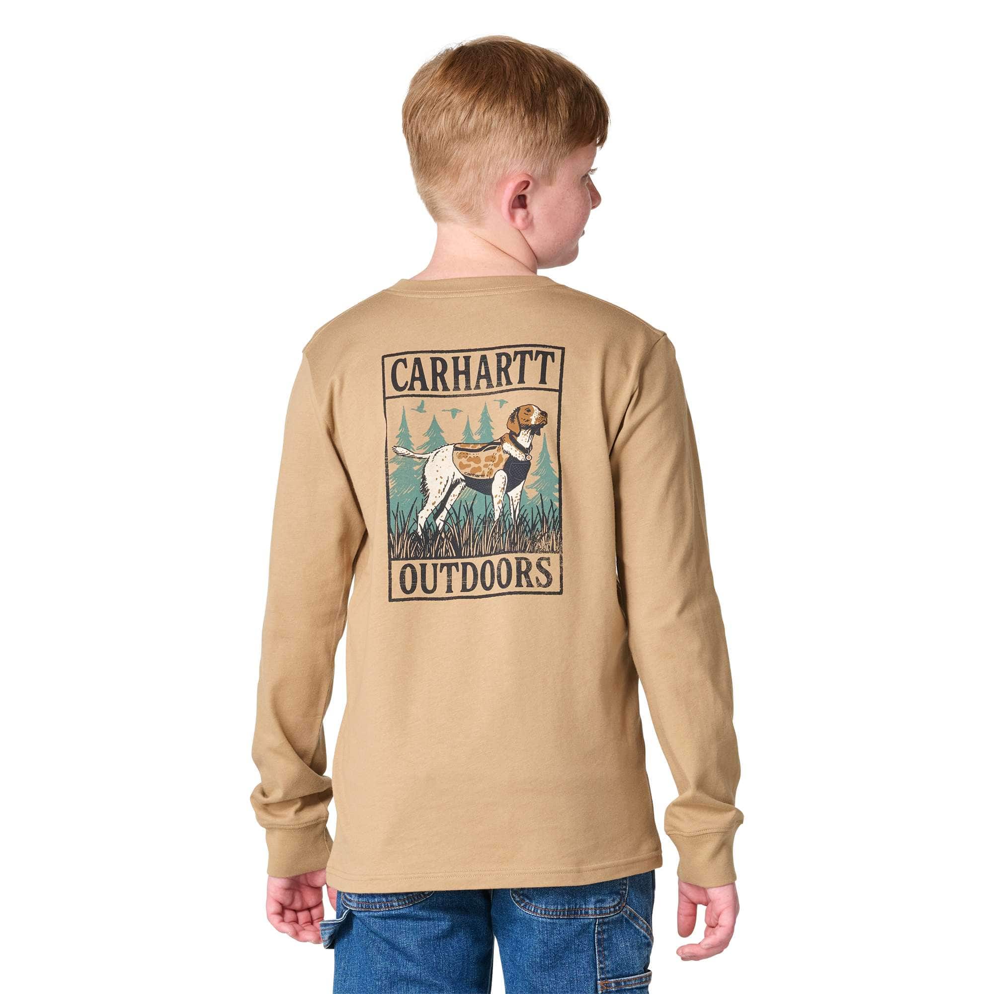 Carhartt Boys' Long Sleeve Duck Camo Dog Pocket T-Shirt (Toddler/Child/Youth)