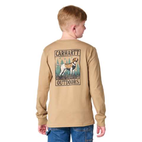 Детские футболки Carhartt Boys' Long Sleeve Duck Camo Dog Pocket T-Shirt (Toddler/Child/Youth)