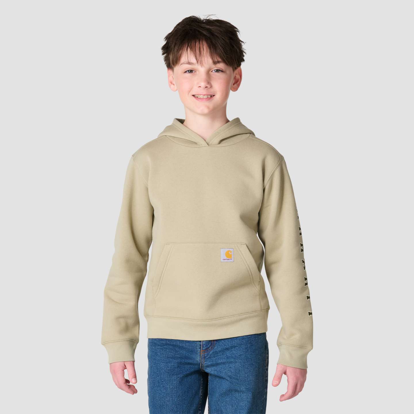 Толстовка Carhartt Long Sleeve Dog Graphic для мальчиков, цвет: Песчаниковый — фото 2