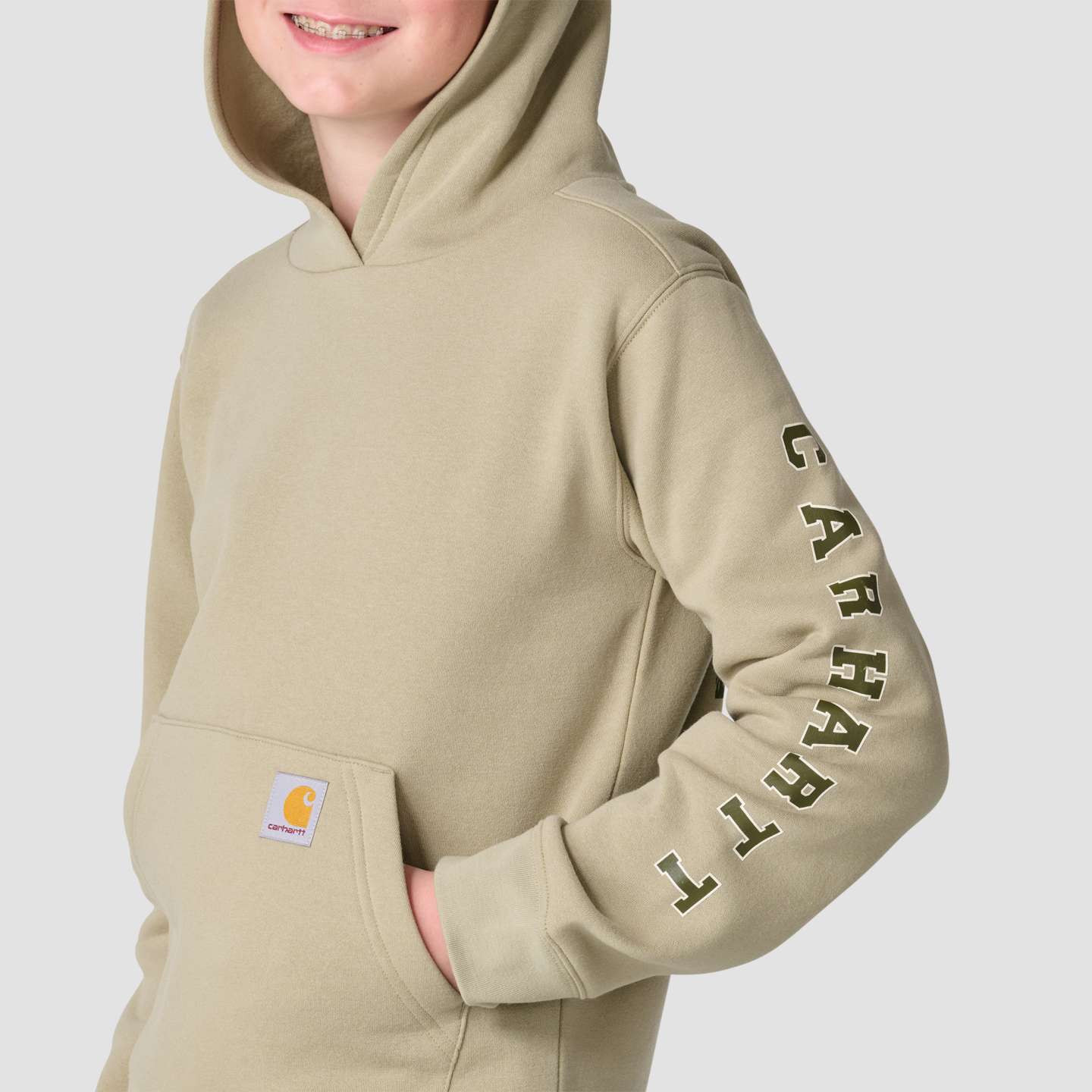 Толстовка Carhartt Long Sleeve Dog Graphic для мальчиков, цвет: Песчаниковый — фото 6